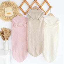 Load image into Gallery viewer, Organic Cotton Baby Hooded Towel (30x30 inch)