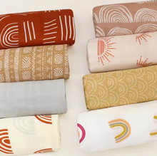 Load image into Gallery viewer, Organic Bamboo Cotton Baby Swaddle – Soft, Breathable & Comfort 🌿👶