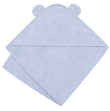 Load image into Gallery viewer, Organic Cotton Baby Hooded Towel (30x30 inch)