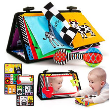 Load image into Gallery viewer, 3-in-1 Tummy Time Mirror Toy – Sensory, Teething & Developmental 👶🖤