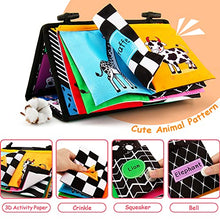 Load image into Gallery viewer, 3-in-1 Tummy Time Mirror Toy – Sensory, Teething & Developmental 👶🖤