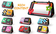 Load image into Gallery viewer, 3-in-1 Tummy Time Mirror Toy – Sensory, Teething & Developmental 👶🖤