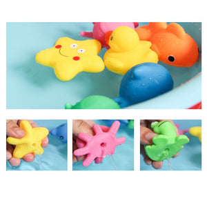 Eco-Totz 9 Piece Animal Squirt and Squeak Baby Bath Toys
