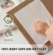 Load image into Gallery viewer, Baby Hand Print Kit  |Deluxe Size + NO Mold| Baby Picture Frame &amp; Non Toxic Clay!