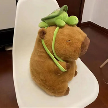 Load image into Gallery viewer, Capybara Plush Toy with Turtle Backpack