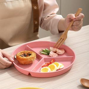 Wheat Straw 3-Section Divided Plate