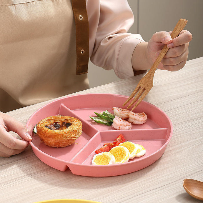 Wheat Straw 3-Section Divided Plate