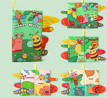 Load image into Gallery viewer, Soft Cloth Baby Book with Teether