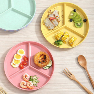 Wheat Straw 3-Section Divided Plate