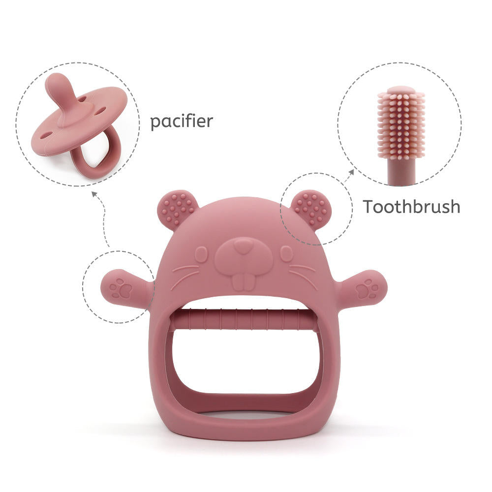 Chewable Silicone Mitten Teether