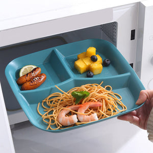 Wheat Straw Square Divided Plate