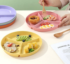 Wheat Straw 3-Section Divided Plate