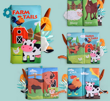 Load image into Gallery viewer, Soft Cloth Baby Book with Teether