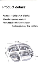 Load image into Gallery viewer, Stainless Steel Four-grid Plate