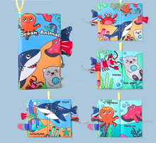 Load image into Gallery viewer, Soft Cloth Baby Book with Teether