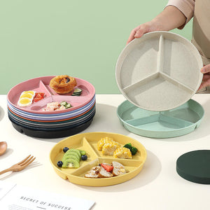 Wheat Straw 3-Section Divided Plate