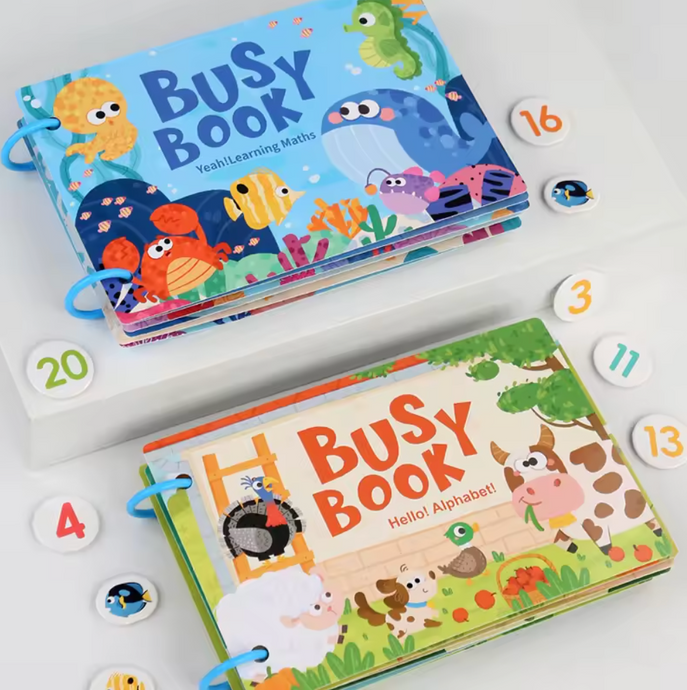 Educational Busy Book with Sticker Activities
