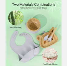 Load image into Gallery viewer, Bamboo and Food-Grade Silicone Feeding Set 🍼🌿