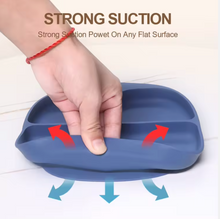 Load image into Gallery viewer, Silicone Baby Feeding Plate with Suction – Toddler Tableware Set 🍼✨