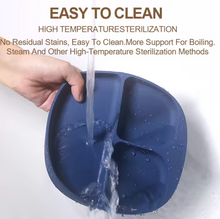 Load image into Gallery viewer, Silicone Baby Feeding Plate with Suction – Toddler Tableware Set 🍼✨