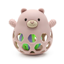 Load image into Gallery viewer, Bear-Shaped Silicone Teether &amp; Rattle