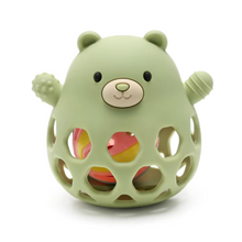 Load image into Gallery viewer, Bear-Shaped Silicone Teether &amp; Rattle