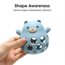 Load image into Gallery viewer, Bear-Shaped Silicone Teether &amp; Rattle