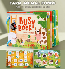 Load image into Gallery viewer, Educational Busy Book with Sticker Activities