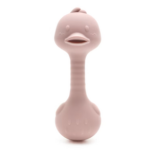 Duck Silicone Baby Teether & Rattle