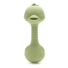 Load image into Gallery viewer, Duck Silicone Baby Teether &amp; Rattle
