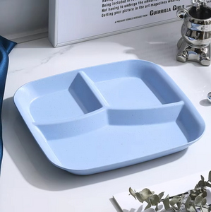 Wheat Straw Square Divided Plate