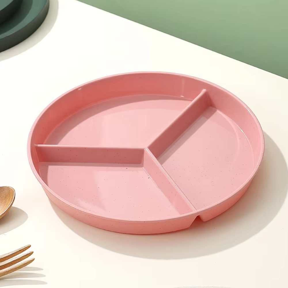 Wheat Straw 3-Section Divided Plate