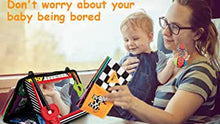 Load image into Gallery viewer, 3-in-1 Tummy Time Mirror Toys with Soft Crinkle 3D Activity Book,Teethers, Rattle,High Contrast Black and White Montessori Baby Crawling Toys Developmental Newborn Infant Sensory Toys Gift 0-12 Months