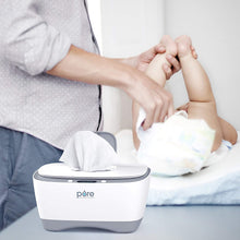 Load image into Gallery viewer, Pure Baby Wipe Warmer with Digital Display - Easy-Feed Dispenser with 3 Heat Settings, LCD Display, 80 Wipe Capacity, Naturally Steam Heated for Maximum Comfort and Safety for Baby