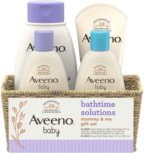 Load image into Gallery viewer, Aveeno Baby Mommy &amp; Me Daily Bathtime Gift Set including Baby Wash &amp; Shampoo, Calming Baby Bath &amp; Wash, Baby Moisturizing Lotion &amp; Stress Relief Body Wash for Mom, 4 Items