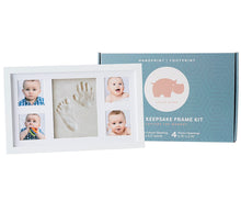 Load image into Gallery viewer, Baby Handprint Kit by Little Hippo |Deluxe Size + NO Mold| Baby Picture Frame &amp; Non Toxic Clay! Baby Footprint kit, Perfect for Baby Boy Gifts, and Baby Girls Gifts! (White, Deluxe)