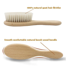 Load image into Gallery viewer, Eco-Friendly Wooden Baby Brush Set