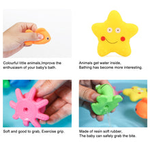 Load image into Gallery viewer, Eco-Totz 9 Piece Animal Squirt and Squeak Baby Bath Toys