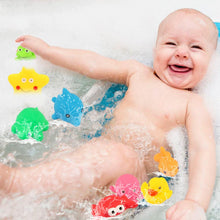 Load image into Gallery viewer, Eco-Totz 9 Piece Animal Squirt and Squeak Baby Bath Toys